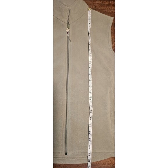 Woolrich Women's Sleeveless Fleece Full Zip Vest Aloe Green Size Large Pockets - Picture 10 of 10